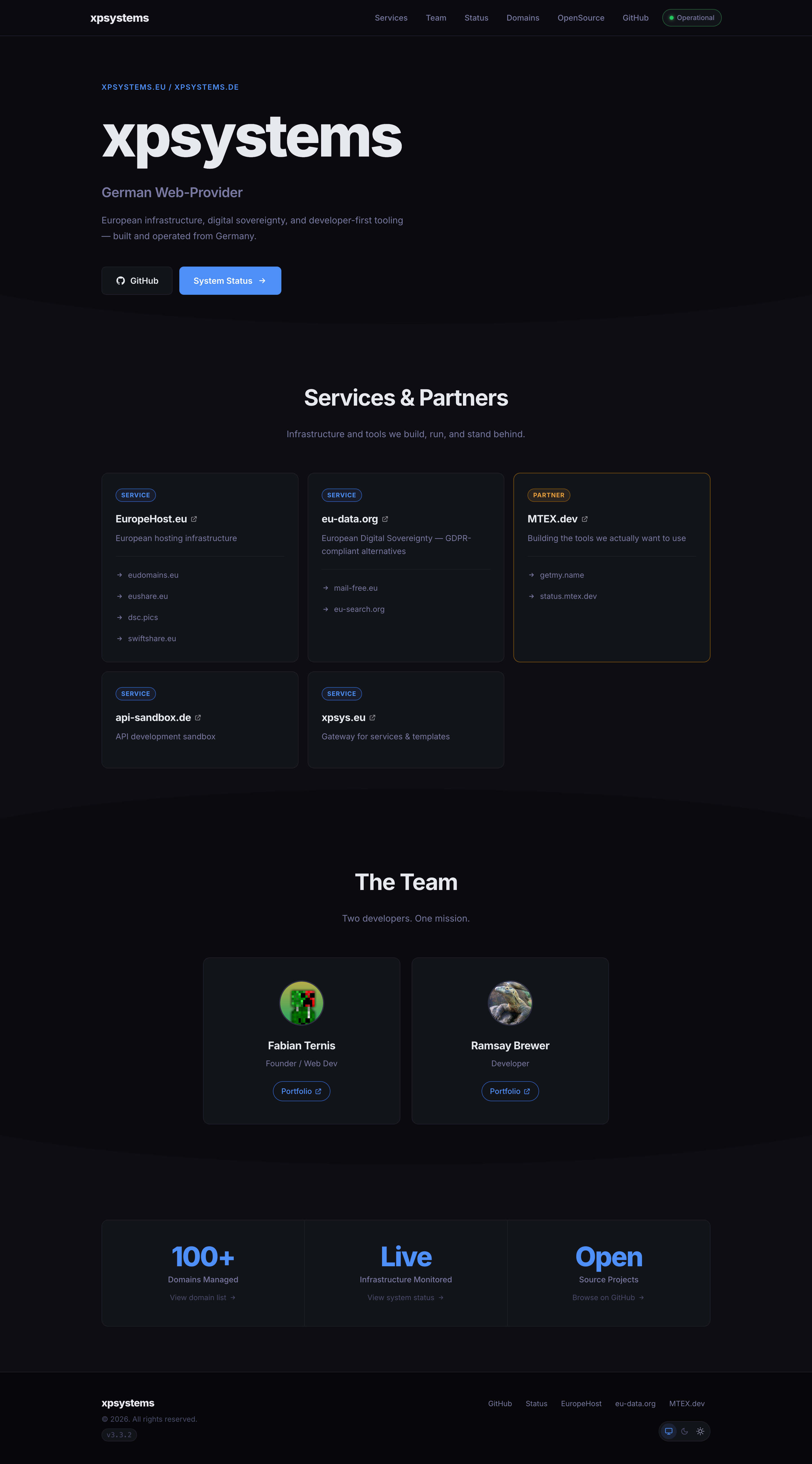 Screenshot of XPSystems